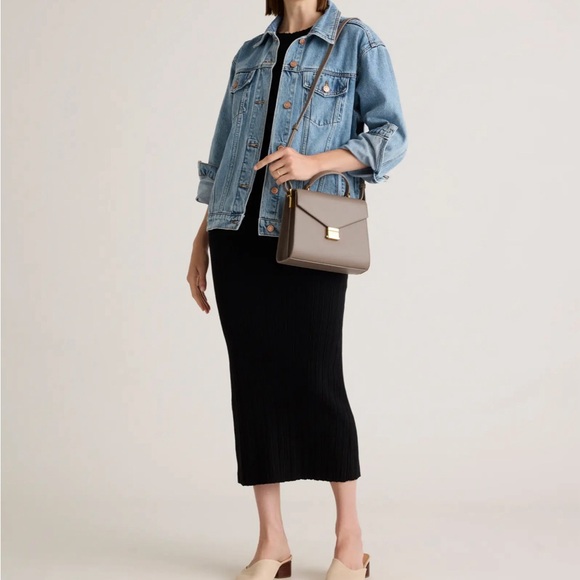 Quince Handbags - Quince Italian leather top handle structured bag